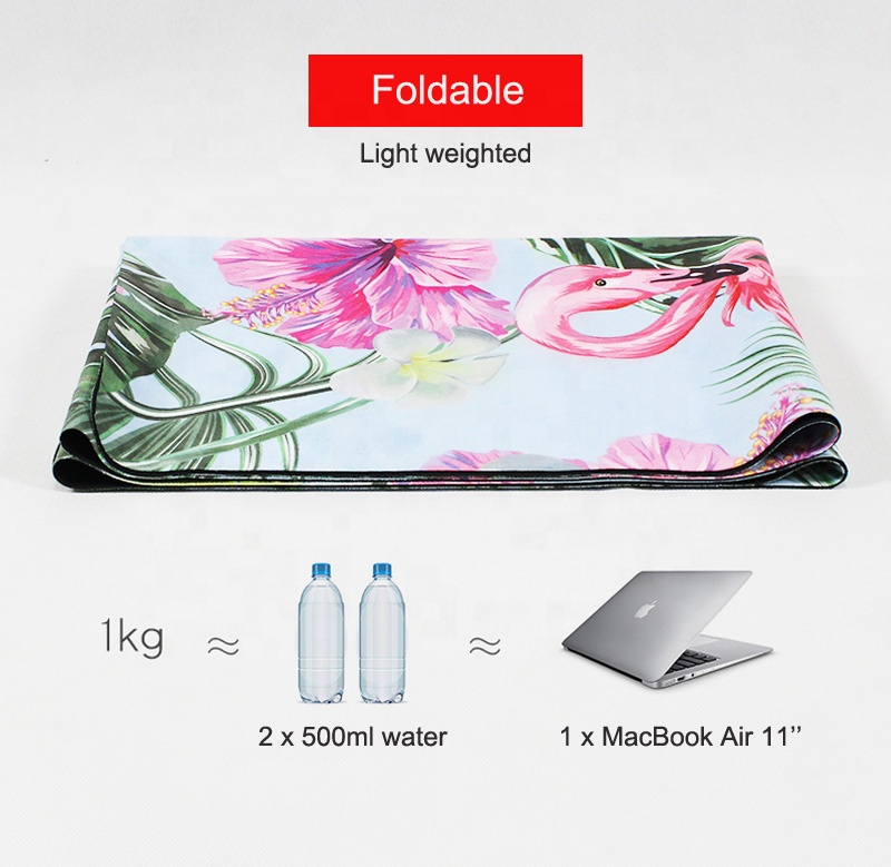 yoga mat printed suede