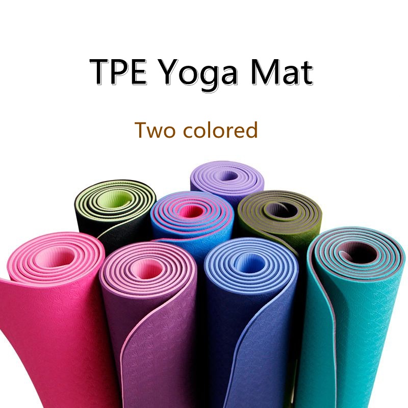 Tapis de yoga double couleur